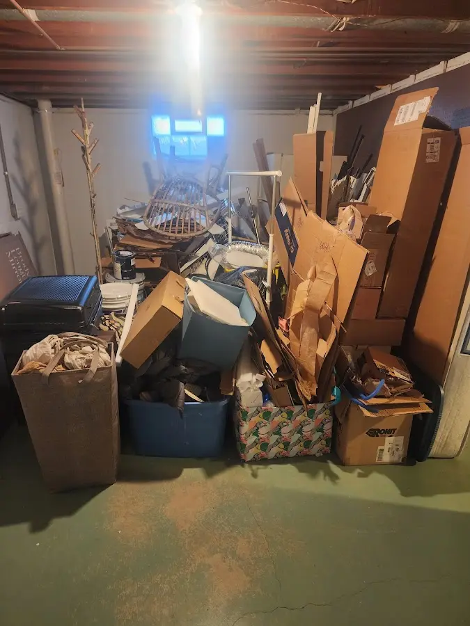 Roll-off dumpster container at job site for 6 Yard Dumpster Rental in Guyton